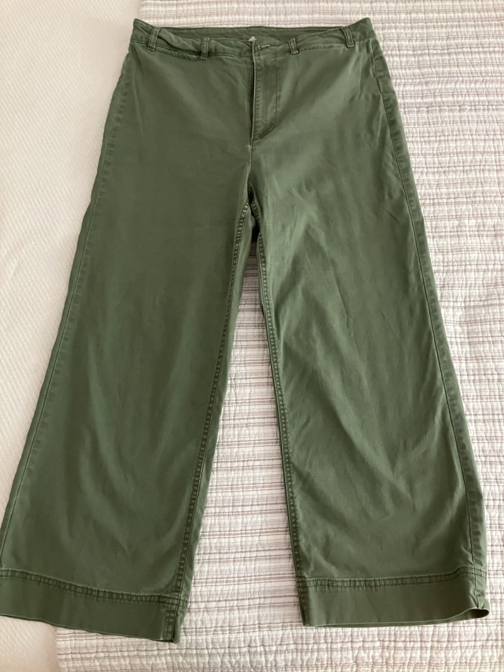 Old Navy Olive Wide Leg Chinos